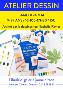 Atelier dessin pour adulte à la librairie jaune citron