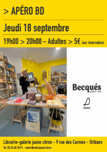 Apéro bd à la librairie jaune citron à Orléans