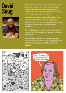 Biographie du bédéiste et musicien David Snug