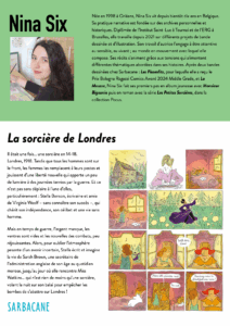 Biographie de Nina Six et résumé de sa dernière bande dessinée