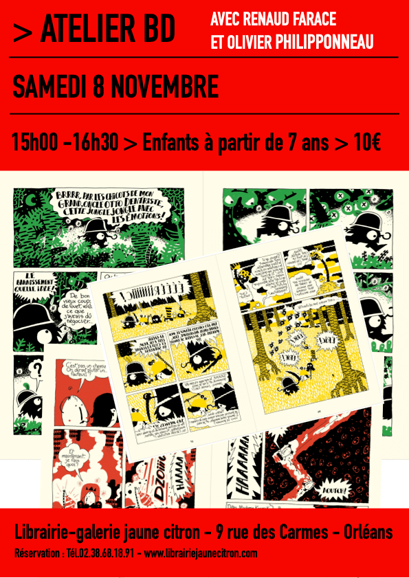 Atelier BD à la librairie jaune citron