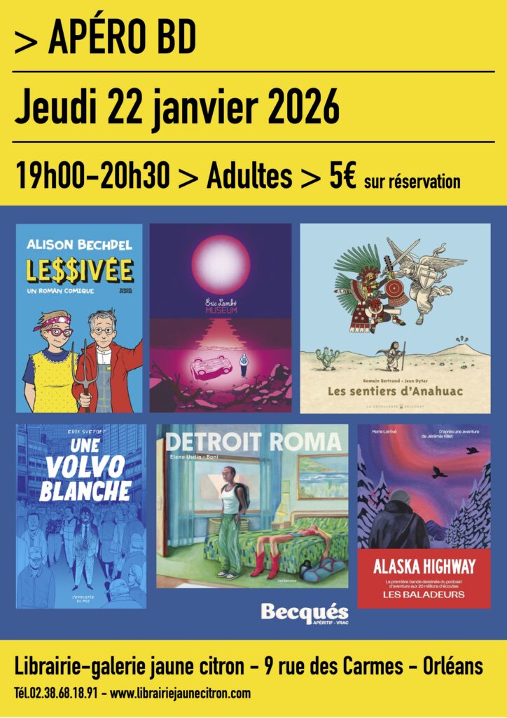 Apéro BD à la librairie jaune citron à Orléans