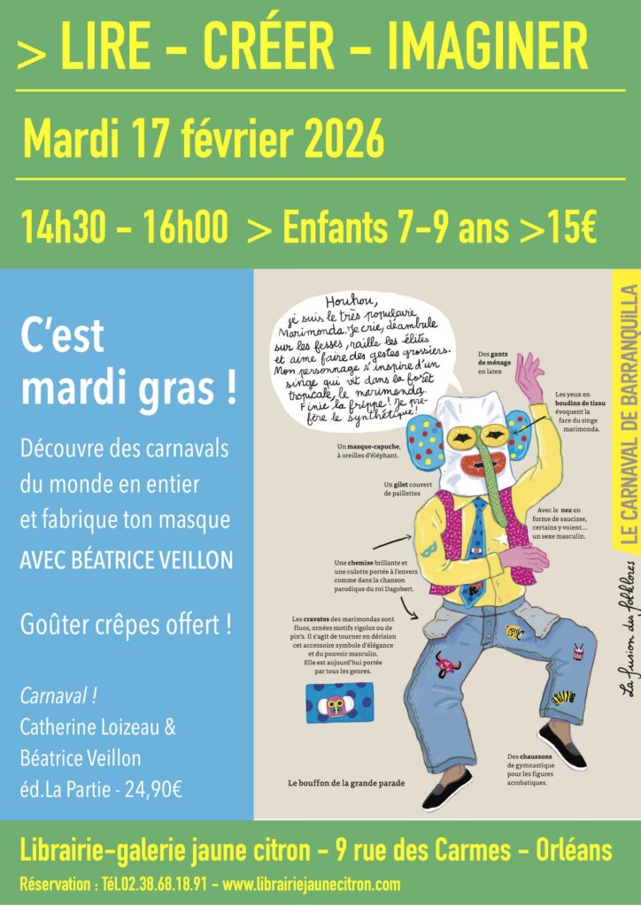 C'est mardi gras ! Atelier masque pour les enfants