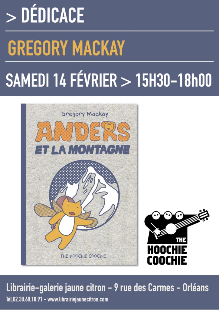 Dédicace de Grégory Mackay à la librairie jaune citron à Orléans