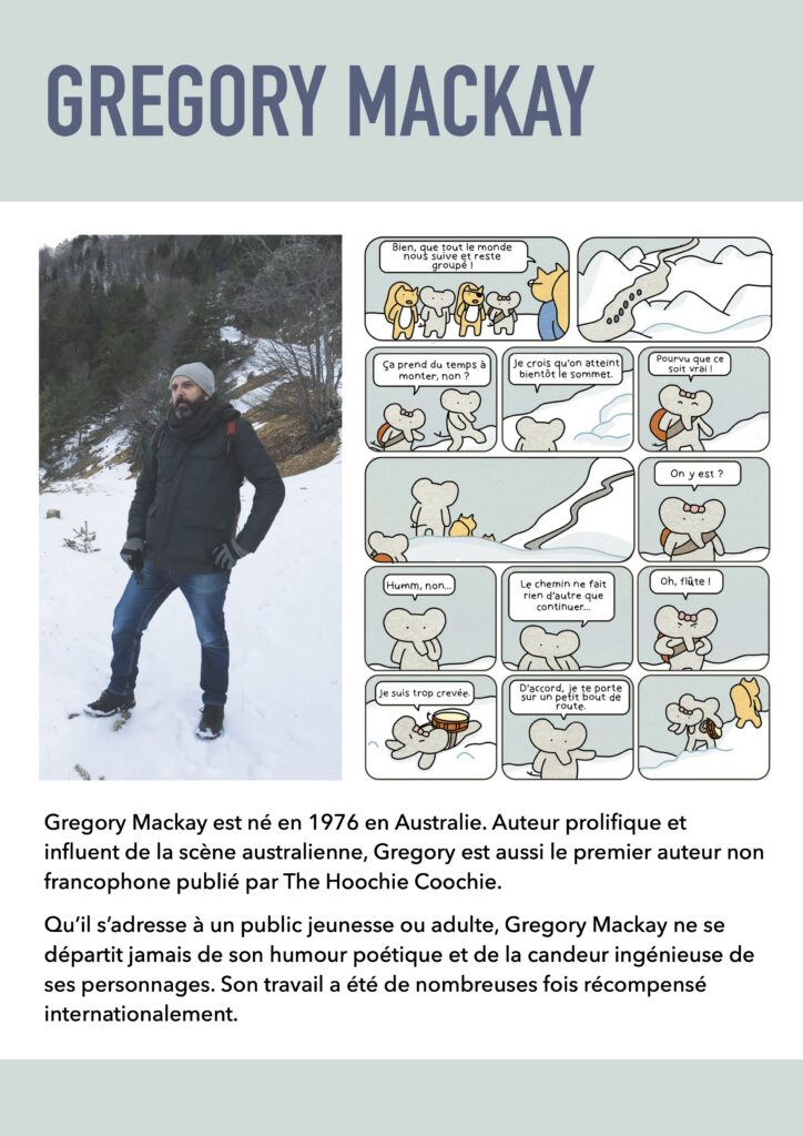 Biographie du bédéiste australien Grégory Mackay