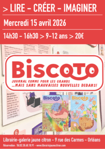 Atelier pour enfants autour du journal Biscoto