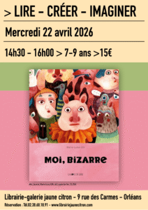 Atelier autour de l'album moi bizarre à la librairie jaune citron