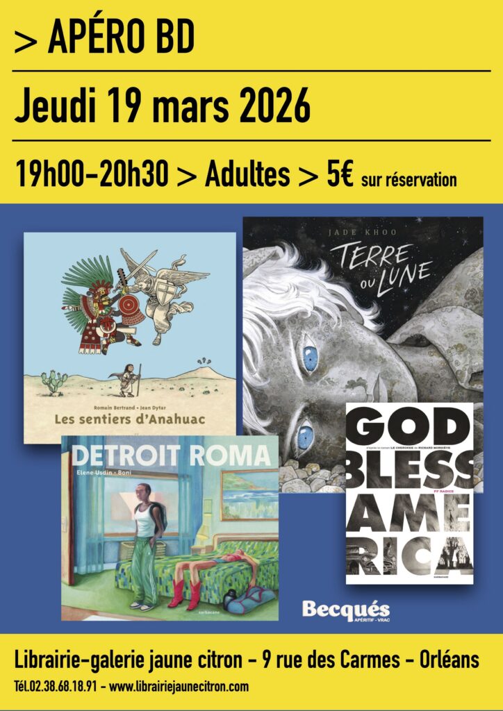Apéro bande dessinée à la librairie jaune citron