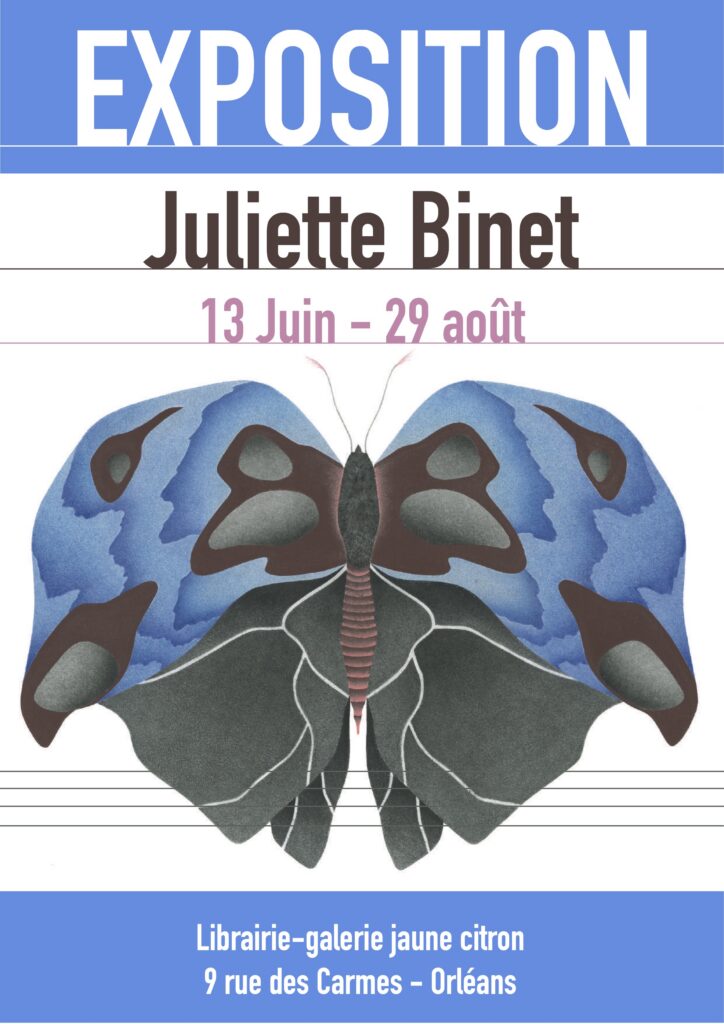 Exposition des illustrations de Juliette Binet à la librairie-galerie jaune citron