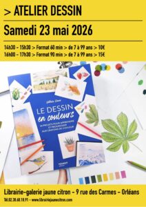 Atelier dessin pour adultes et enfants à la librairie jaune citron Orléans