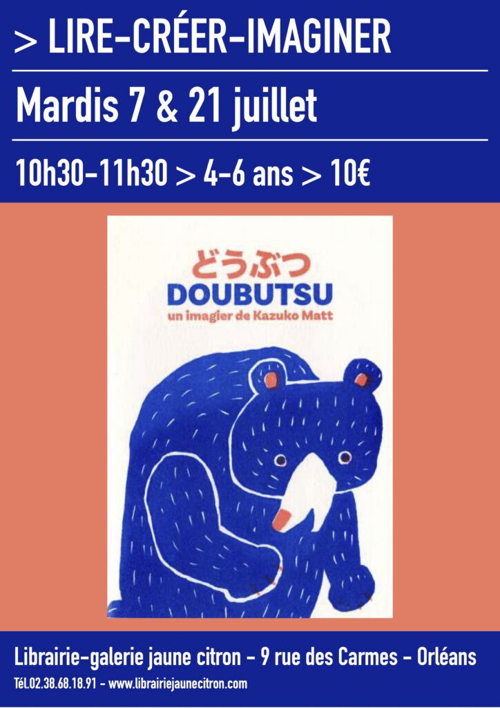 Atelier pour enfants à la librairie jaune citron