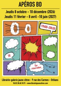 Dates des apéros BD 2026-2027 à la librairie jaune citron