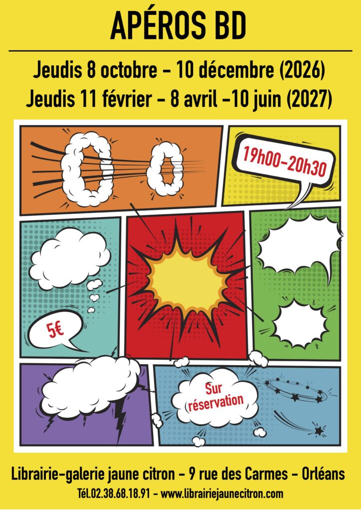 Dates des apéros BD 2026-2027 à la librairie jaune citron
