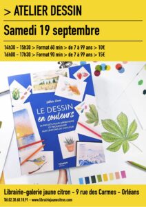 Atelier dessin aux crayons de couleurs avec Nathalie Ravier