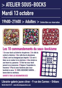 Soirée dessin libre sur des sous-bock