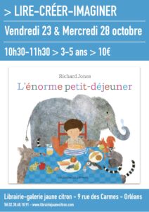 Atelier pour enfants autour de l'album l'énorme petit déjeuner